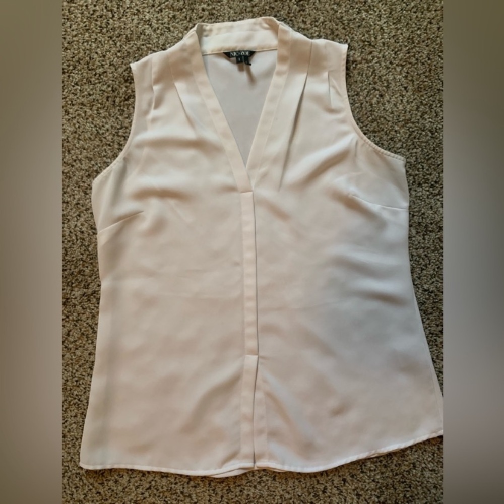 Soft White Sleeveless Blouse